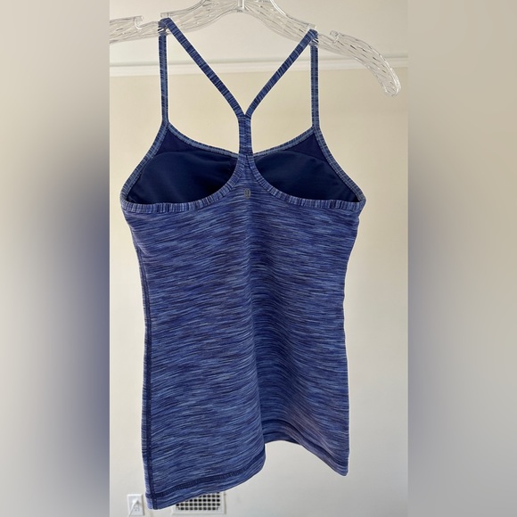 LULULEMON Lilac Striped Fitted Racerback Tank Top Womens 2 - Picture 2 of 5